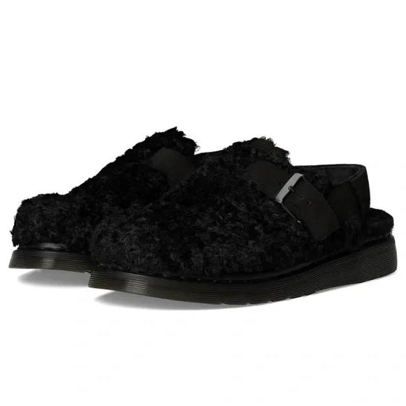 Dr. Martens Jorge II Clogs - Black Faux Fur Lined - Unisex: Men's 7 / Women's 8 - Picture 7 of 13